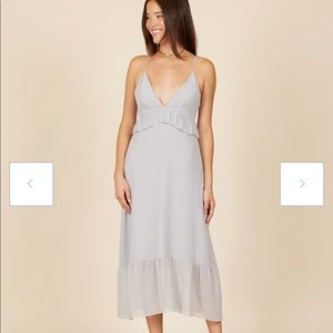 Park fifth & co. Sinclair dress in Dove Grey Chiffon.